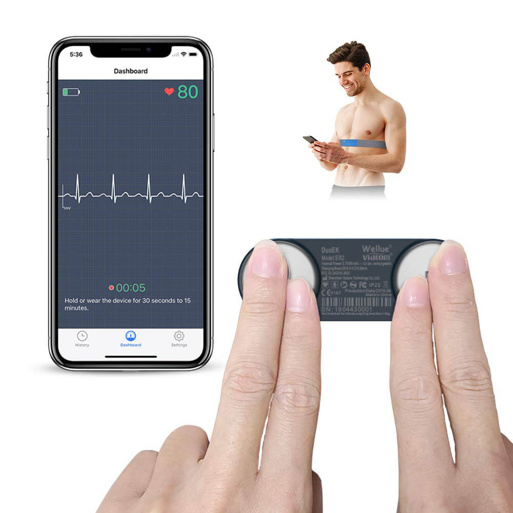 Portable Blood Pressure Monitor + Measure ECG with All IN 1 Trackable APP  by Wellue Review 