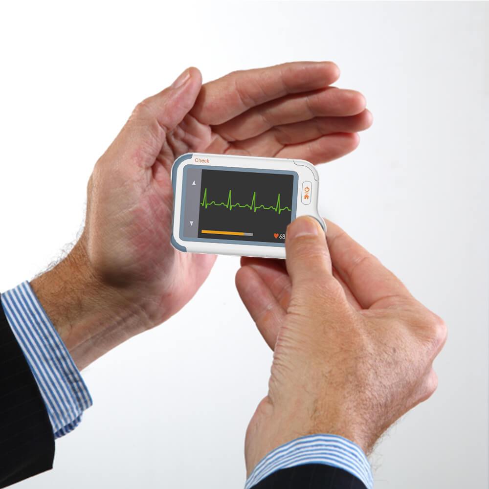Checkme™ Lite Handheld Monitor. Oximeter Integrated. ECG/EKG, PI & Pulse Rate. Free APP&PC, Vital Monitor