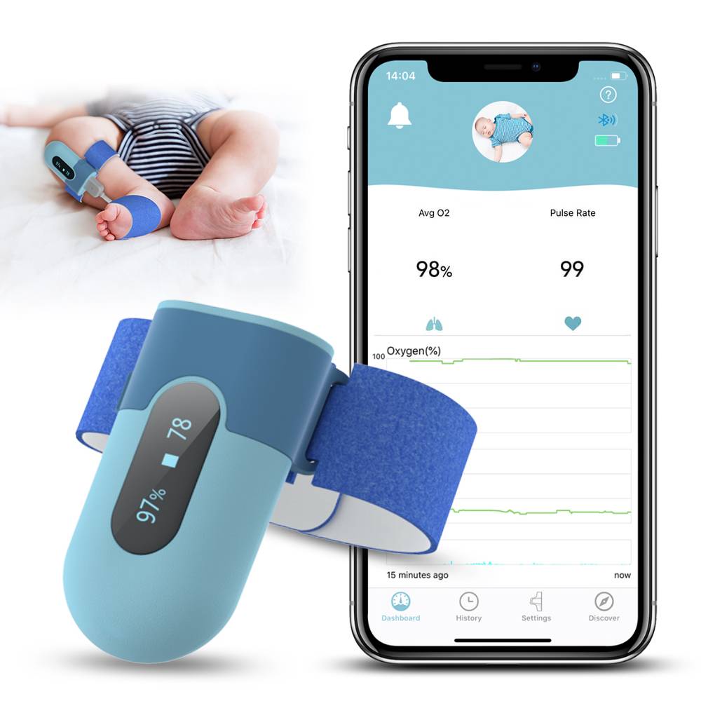 Wearable Smart Sock Baby Sleep Monitor Tracks Infant’s O2 Level
