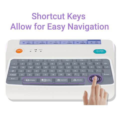 Shortcut Keys Allow for Easy Navigation on the 12-Channel ECG Machine