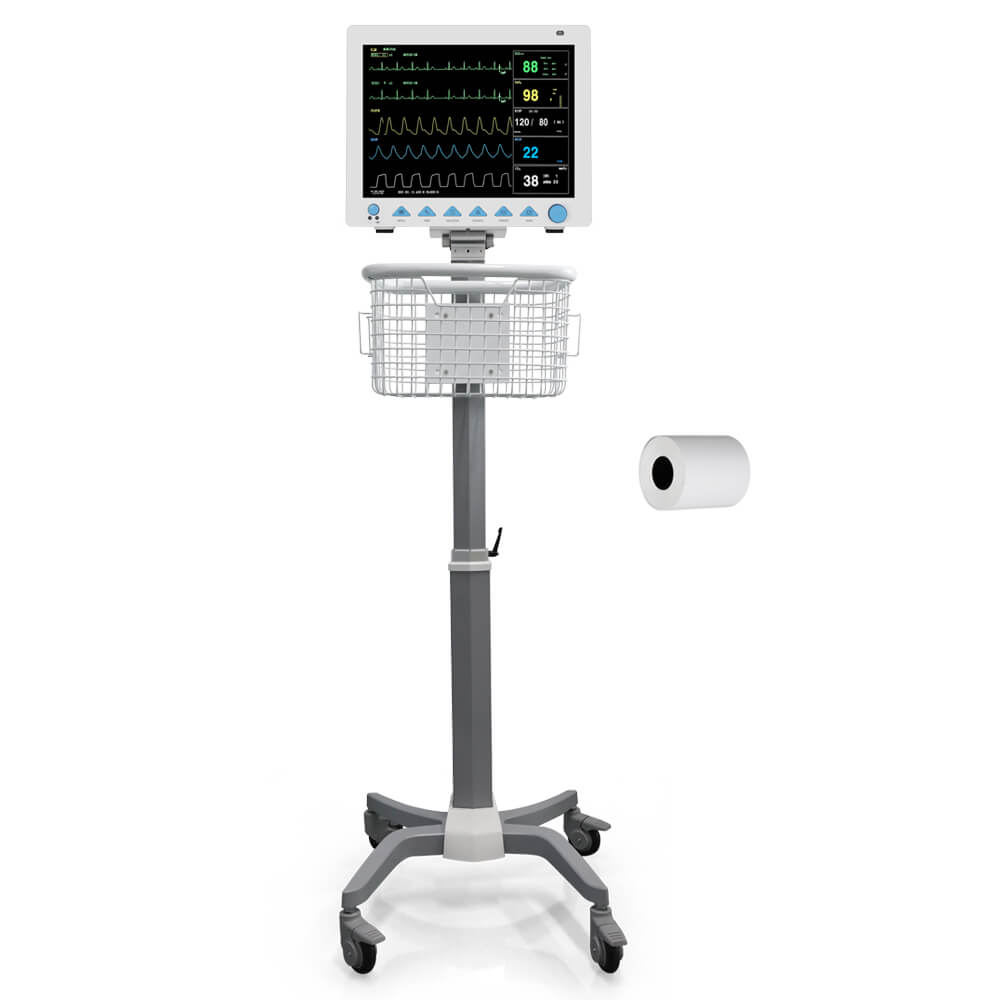 thumbnail image 2 of Carejoy 12" ICU Vital Signs Patient Monitor - 7 Parameters: ECG, NIBP, SPO2, TEMP + Case & SPO2 2 of 5
