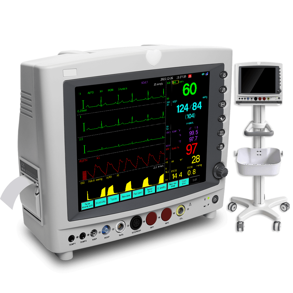 12-Inch Touchscreen Patient Monitor with Printer