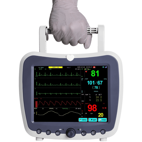 8-Zoll-Touchscreen-Patientenmonitor mit Drucker