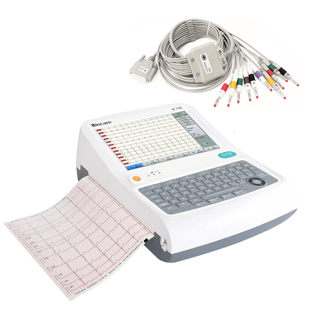 12-Lead ECG Machine with interpretation and 12-channel print
