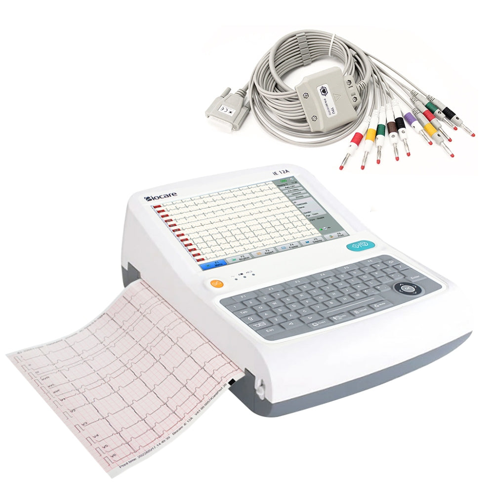 Portable 12-Lead ECG Machine for Professional Usage. 3-Channel EKG Machine  with Analysis and Printer. – Wellue