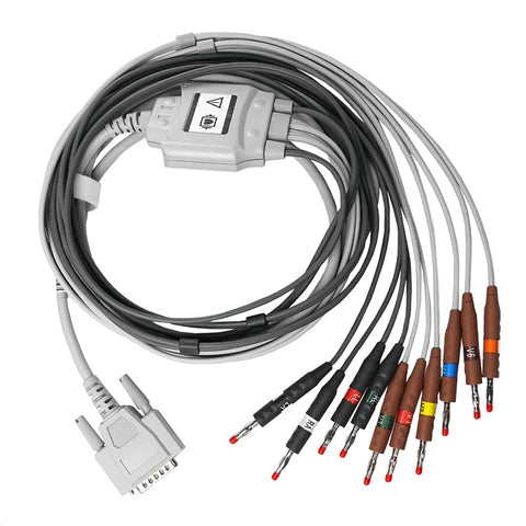 Cable EKG de 12 derivaciones para máquina de ECG de 12 canales Biocare iE12A