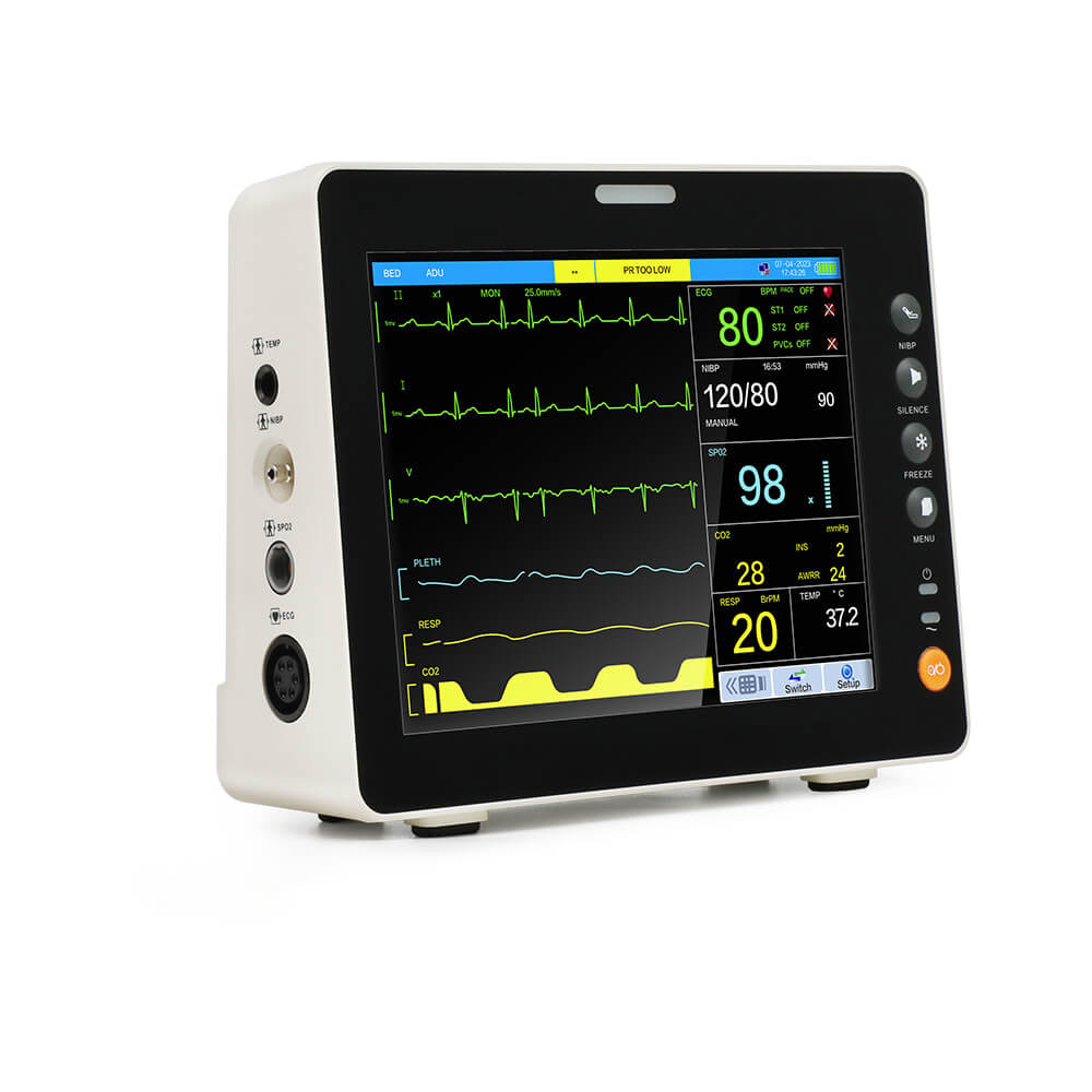 Wireless O2 Monitor 8-Inch Touchscreen+EtCO2 Portable Patient Monitor- Tracks Vital ...