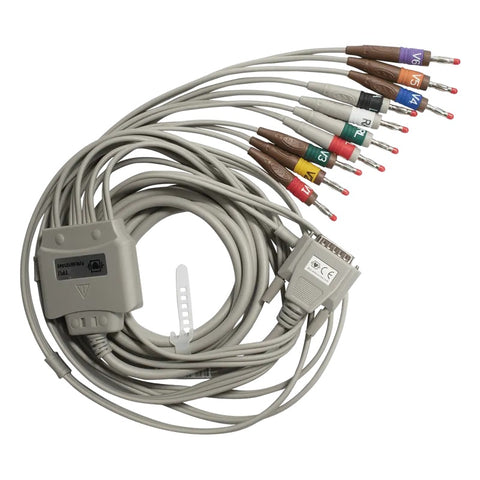 Cable de ECG de 12 derivaciones para máquina de ECG de 300 canales Biocare iE3
