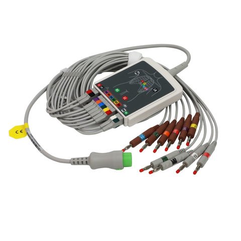 12 cables conductores para máquina de ECG Biocare iE6