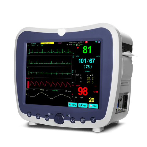 8-Zoll-Touchscreen-Patientenmonitor mit integriertem Drucker