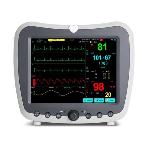 portable patient monitor with built-in printer