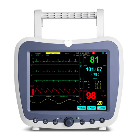 Patientenmonitor mit Touchscreen und integriertem Drucker