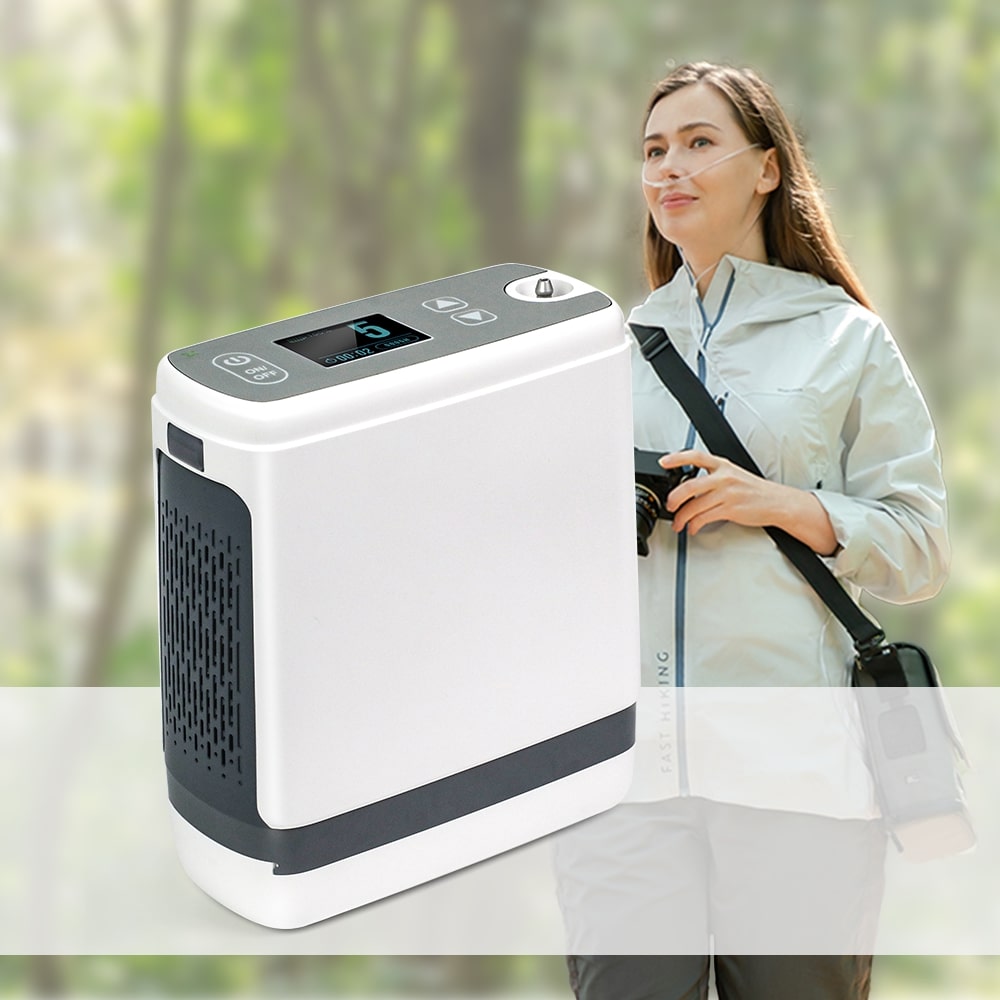 Portable Oxygen Concentrator (Pulse Flow) with Up to 5.5-Hour Battery ...