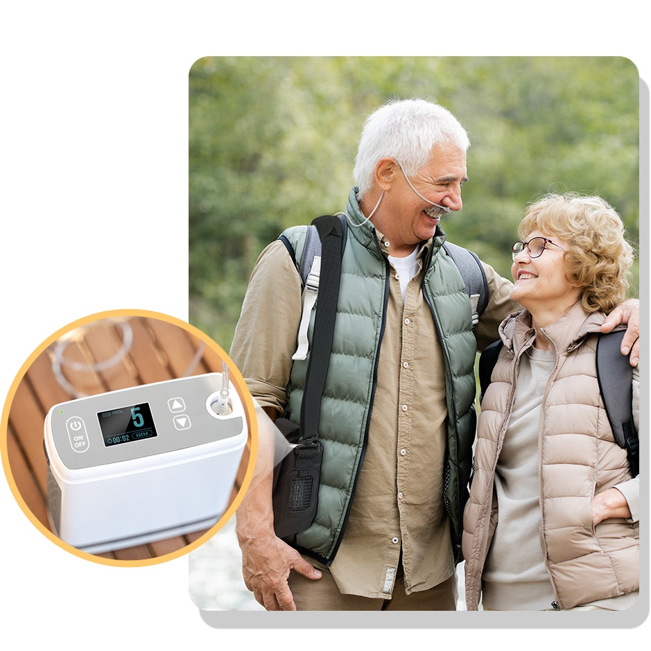 Portable Oxygen Concentrator with Real-Time O2 Feedback | Up to 9 Hours ...