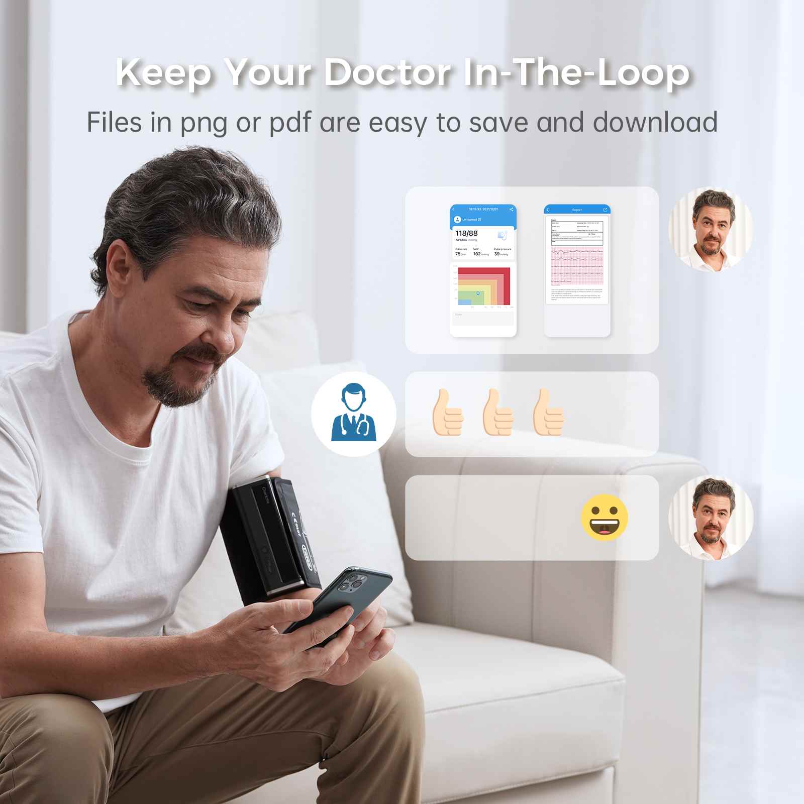 share your data history to your doctor