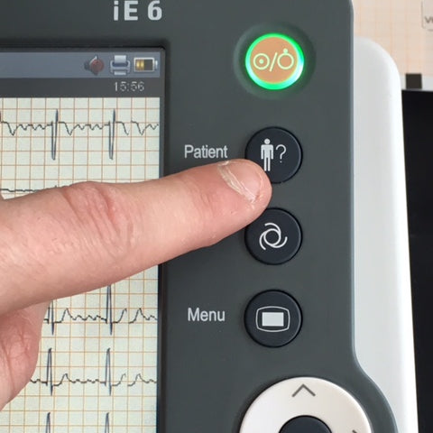 12-lead EKG machine with shortcut keys for easy navigation