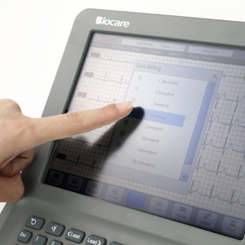 digital ECG machine with touchscreen that enhance big efficiency