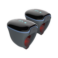 Two Wellue O2Ring smart ring pulse oximeters showing SpO2 readings on a white background