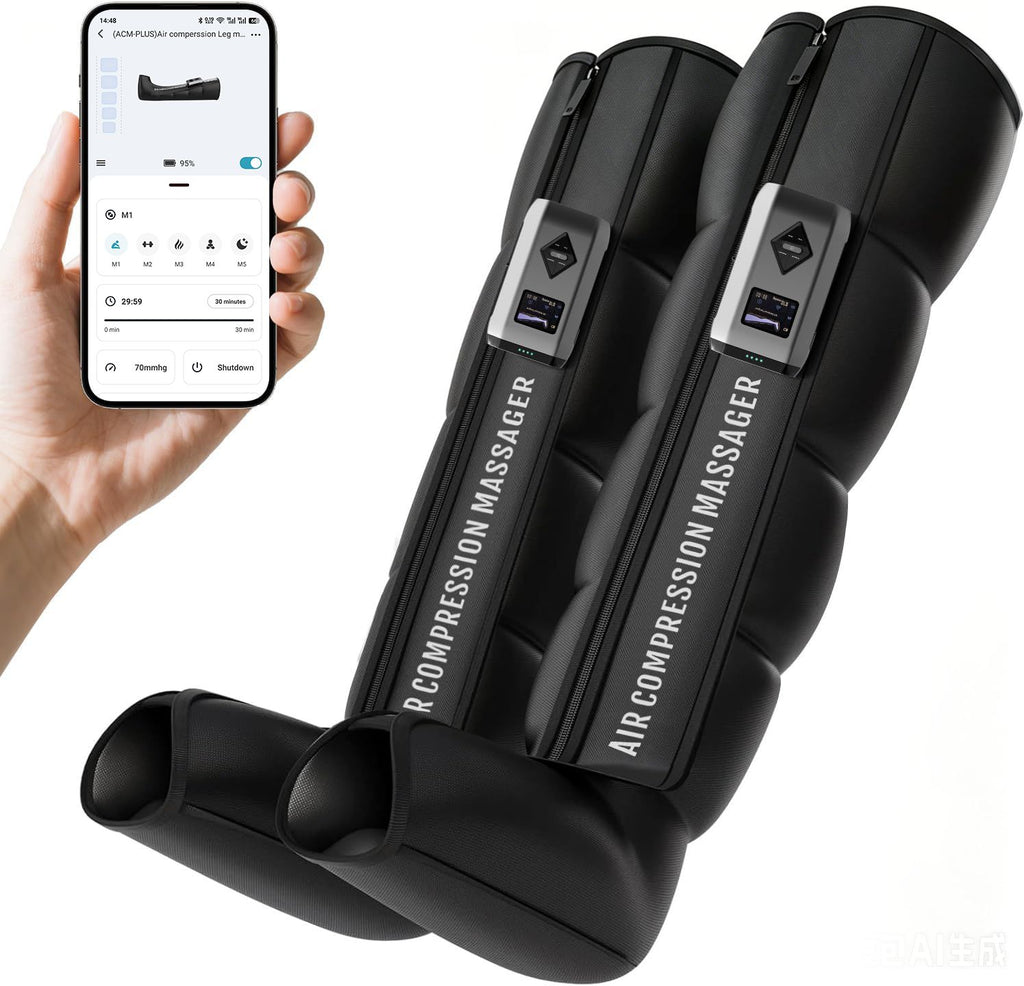 Wellue Wireless Compression Boots with App for Full Leg Recovery