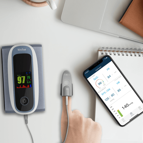 Digital blood pressure monitor with oximeter