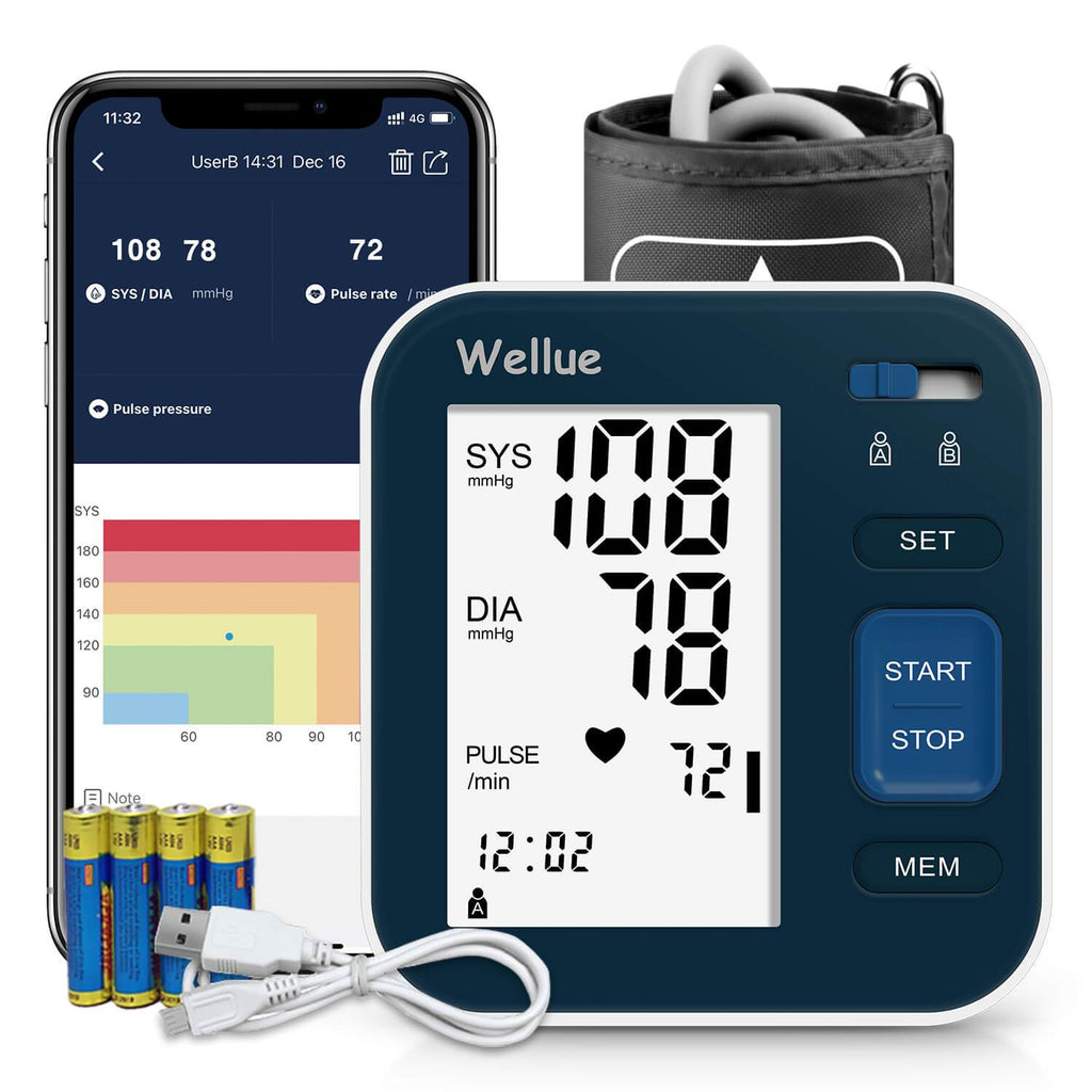 Monitor della pressione sanguigna da braccio superiore Bluetooth
