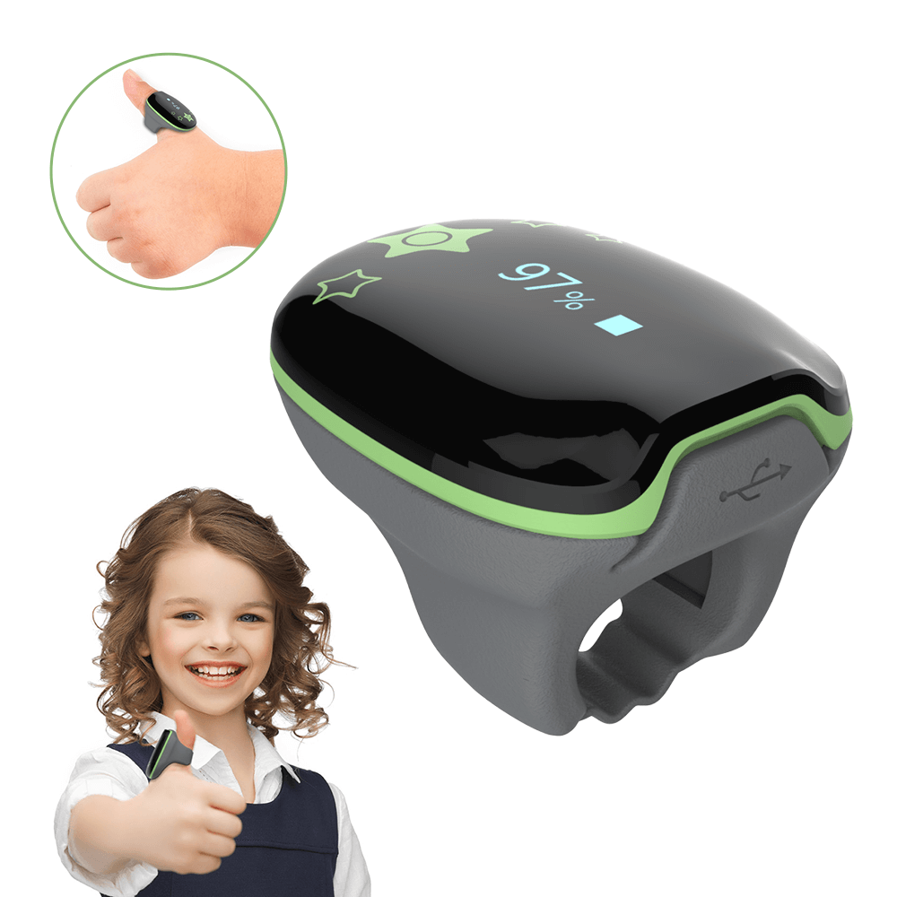 HealthTree Moniteur portable de saturation en oxygène du sang du bout des  doigts, oxymètre de pouls pédiatrique avec écran OLED, 2 piles AAA  incluses, adapté aux nourrissons et aux enfants : 