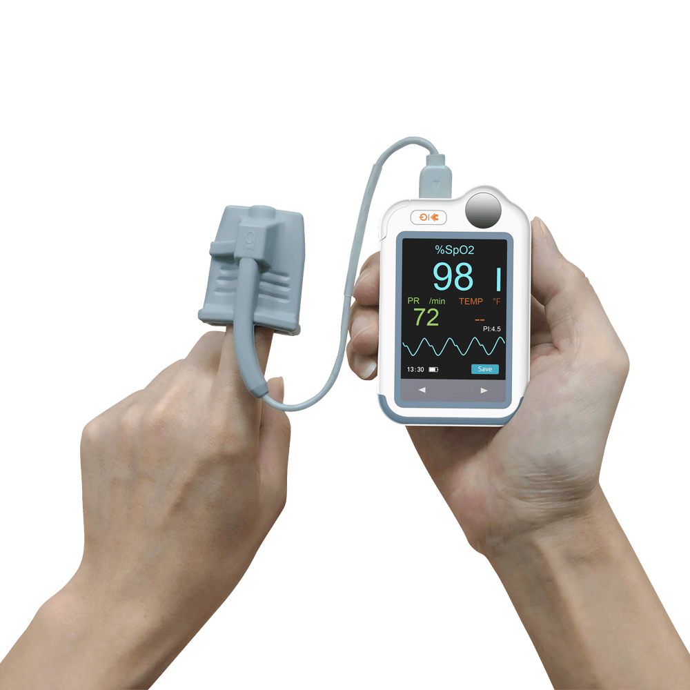 Wellue Checkme™ Lite Handheld Monitor. Oximeter ECG/EKG, PI & Pulse Rate. Free APP&PC, Signs Monitor