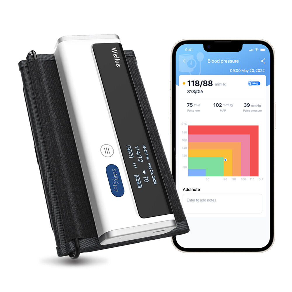 Smart Upper Arm Portable Blood Pressure Monitor, Bluetooth BP Machine ...