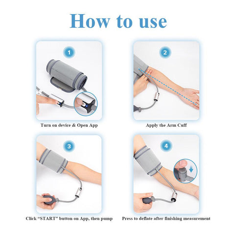 cómo usar el dispositivo de presión arterial wellue airbp