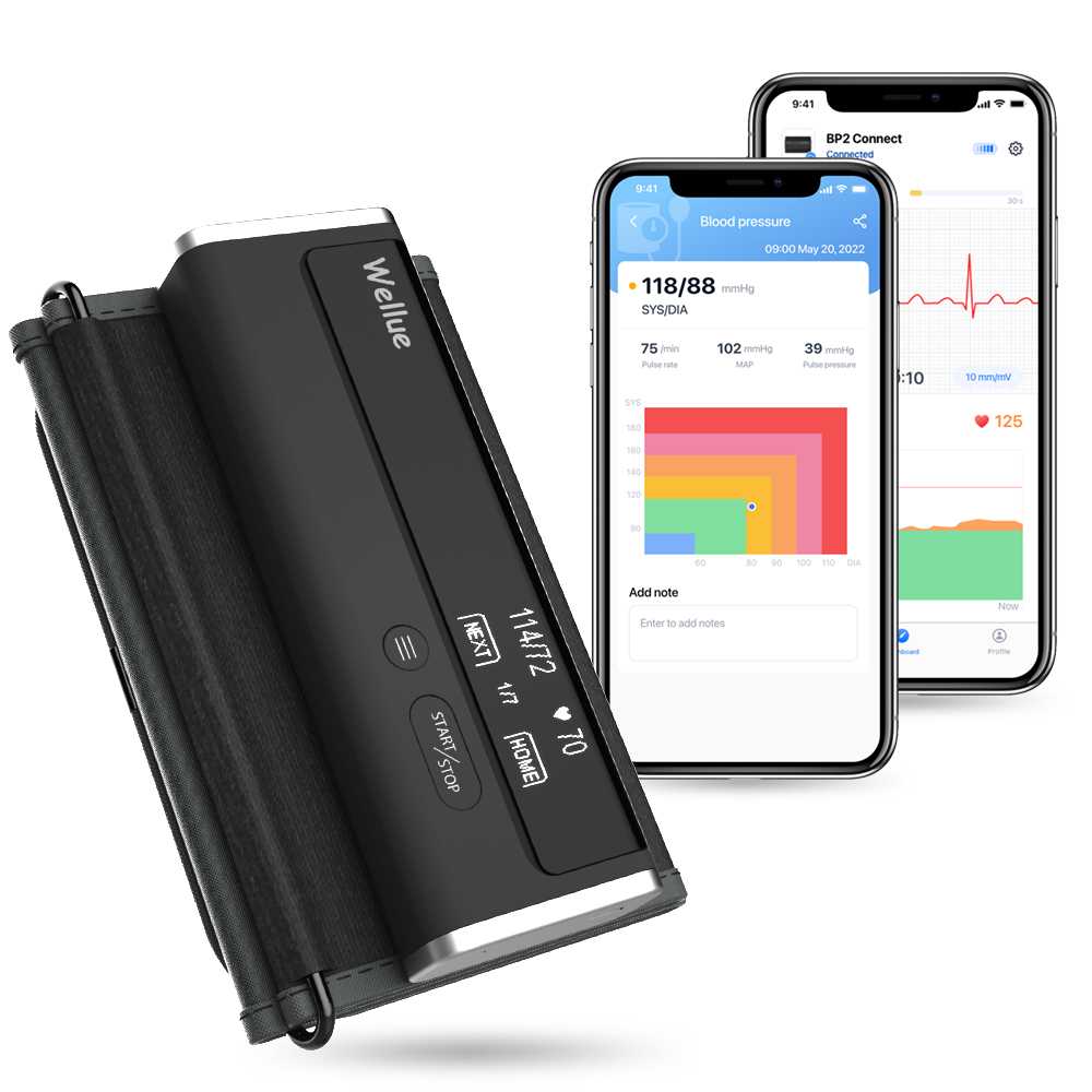 Wifi Blood Pressure Monitor With Ekg Average 3 Blood Pressure Readings